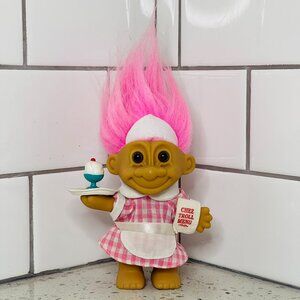 Vintage 5" Russ Troll Doll Ice Cream Sunday